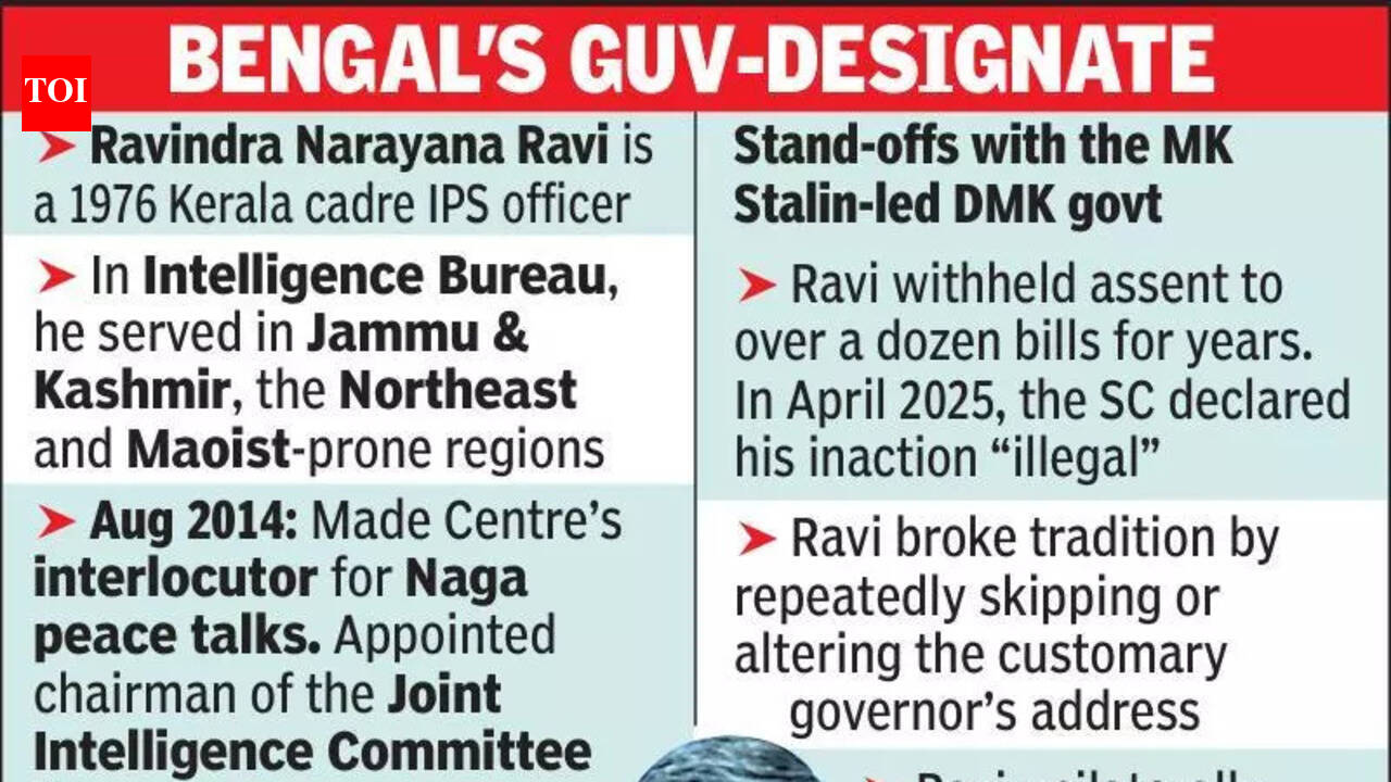 TMC, BJP, Cong trade barbs over Ravi’s appointment | Kolkata News - The ...