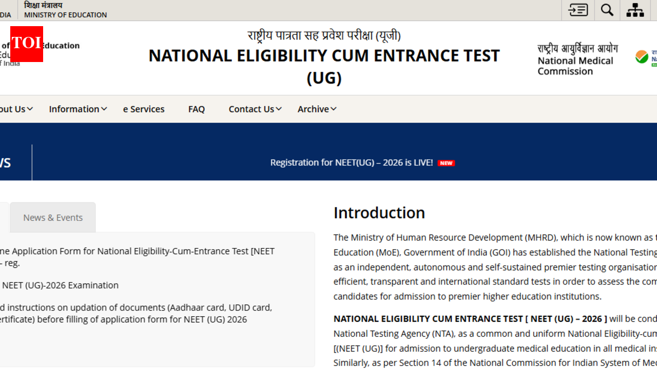 NEET UG 2026 registration ends tomorrow: Check NTA guidelines to upload photo, direct link to apply here