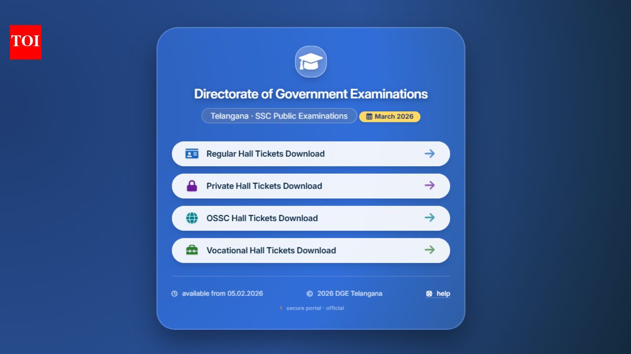 TS SSC Hall Ticket 2026 released at bse.telangana.gov.in: Direct link to download Class 10 admit card here