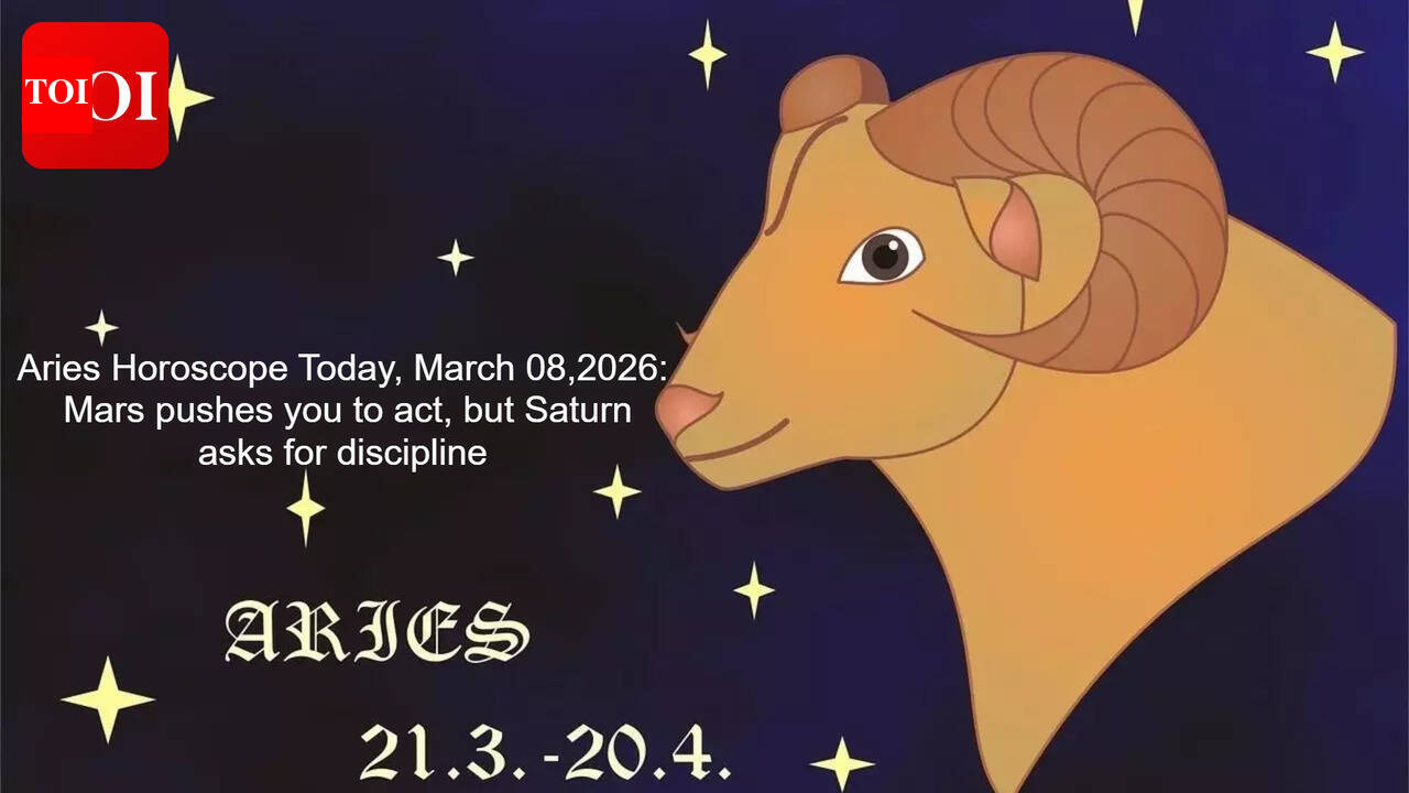 Aries Horoscope Today, March 08,2026: Mars pushes you to act, but Saturn asks for discipline