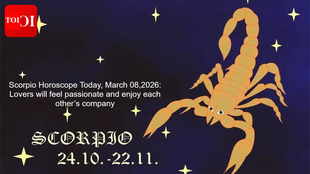 Scorpio Horoscope Today, March 08,2026: Lovers will feel passionate and enjoy each other’s company