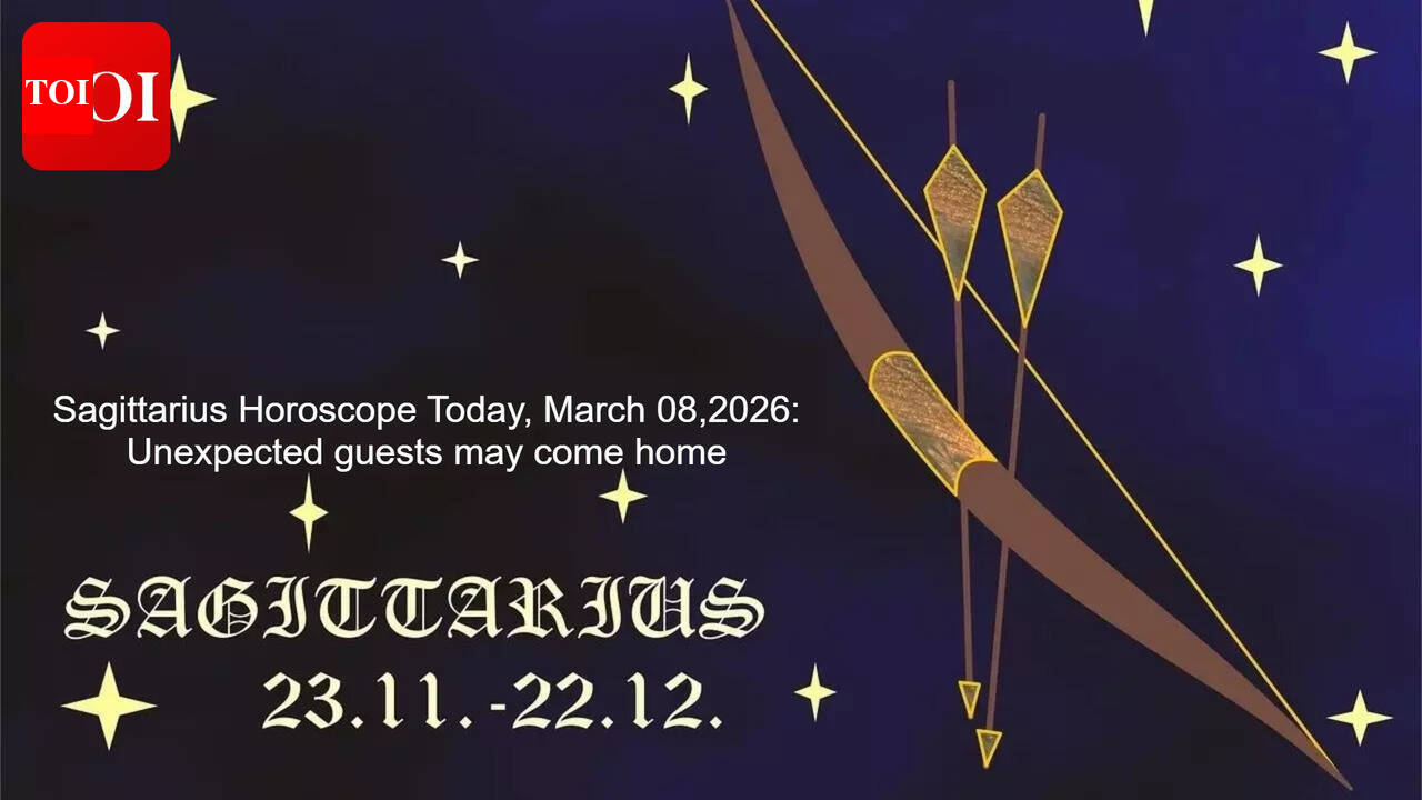 Sagittarius Horoscope Today, March 08,2026: Unexpected guests may come home
