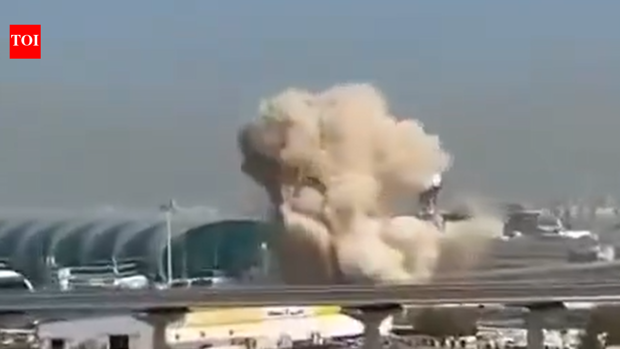 Watch: Moment Iranian drone struck Dubai International Airport's runway