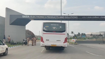Men tie up night guards at Tata Electronics factory, steal gun and copper wires