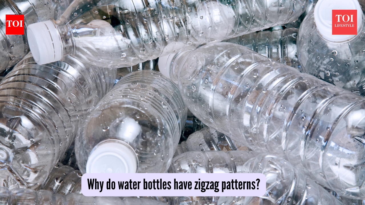Why do water bottles have zigzag patterns?