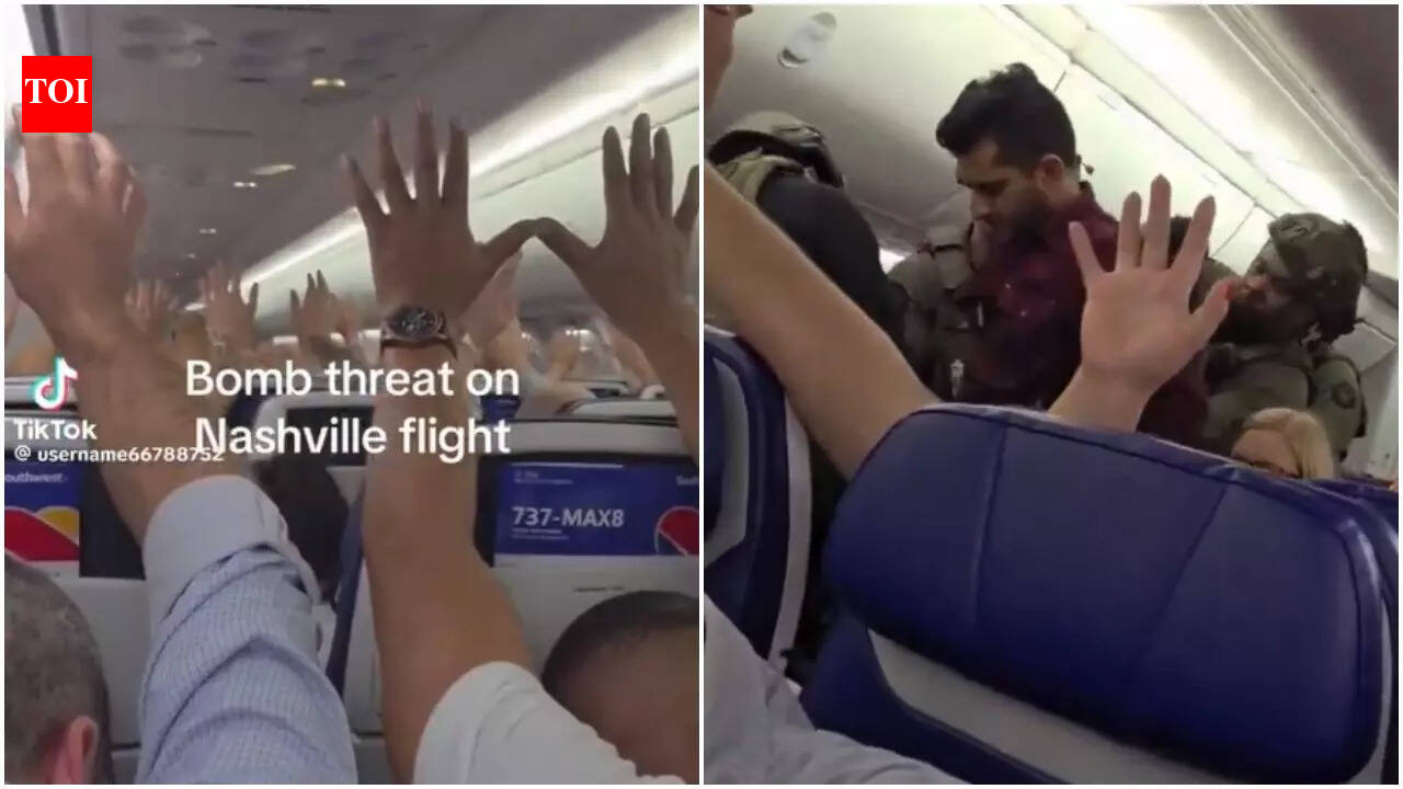 Watch: Video shows passengers raising hands as man is dragged off Southwest flight after security scare