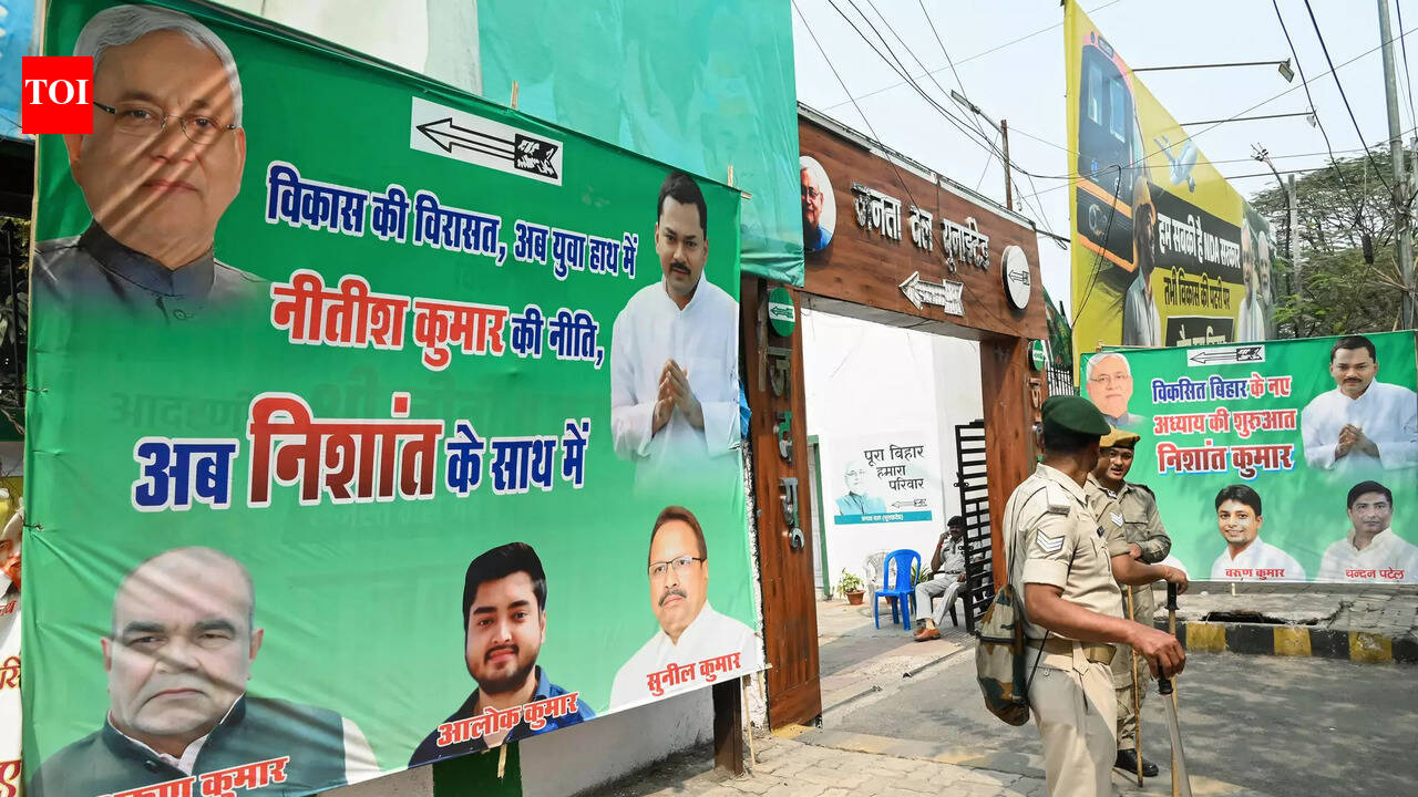Posters welcome Nishant ahead of JD(U) entry