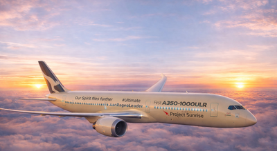 The world's longest non-stop flight will launch next year, allowing passengers to see the sunrise twice