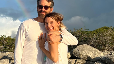 Blake Lively and Ryan Reynolds share a PDA moment at Wrexham’s FA Cup clash against Chelsea