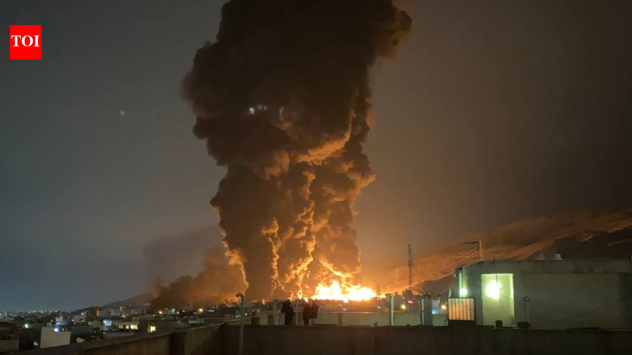 Watch: Israel strikes several oil depots in Iran; towering smoke, massive blaze light up skyline