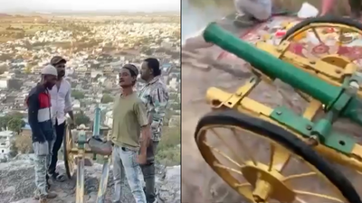 Cannon firing, slogans in viral Raisen Fort video, 4 held