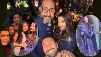 Aishwarya Rai, Abhishek Bachchan dance with Nita Ambani, pose with Orry, Aaradhya Bachchan stuns in a Manish Malhotra outfit: VIDEO
