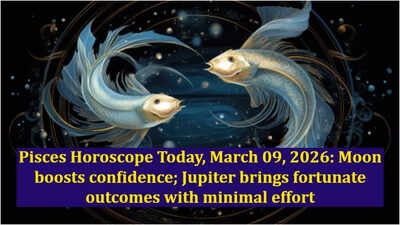 Pisces Horoscope Today, March 09, 2026: Moon boosts confidence; Jupiter brings fortunate outcomes with minimal effort
