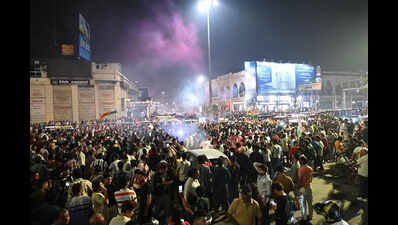 City erupts in celebration as India defends T20 WC title