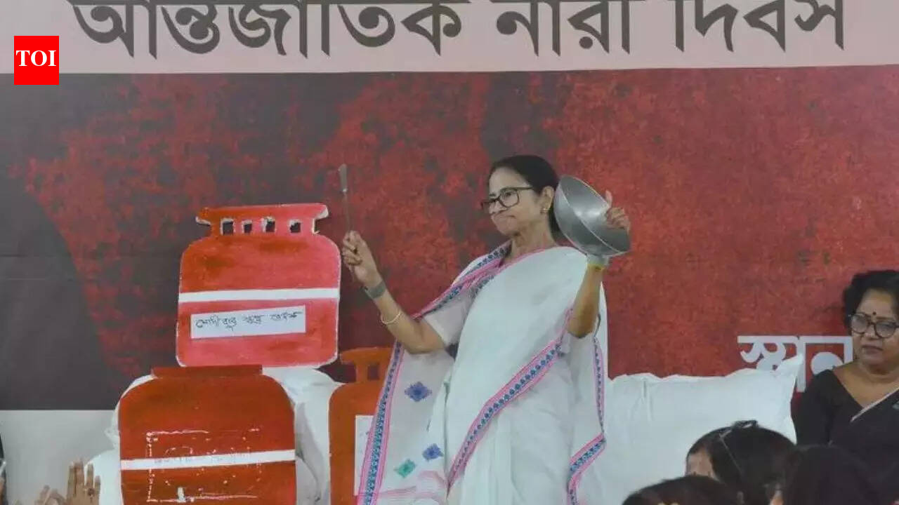 BJP wants to replace Constitution with manifesto, says CM Mamata Banerjee; TMC women’s brigade protests LPG price hike &amp; SIR