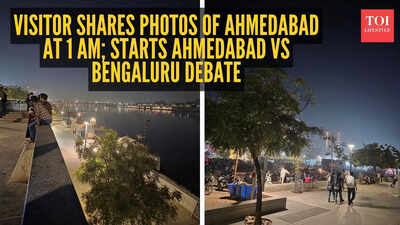 Visitor shares photos of Ahmedabad at 1 am; starts Ahmedabad vs Bengaluru debate