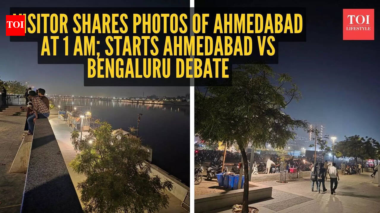 Visitor shares photos of Ahmedabad at 1 am; starts Ahmedabad vs Bengaluru debate