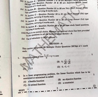 CBSE Class 12 Maths exam 2026: Check and download question paper; students call it lengthy
