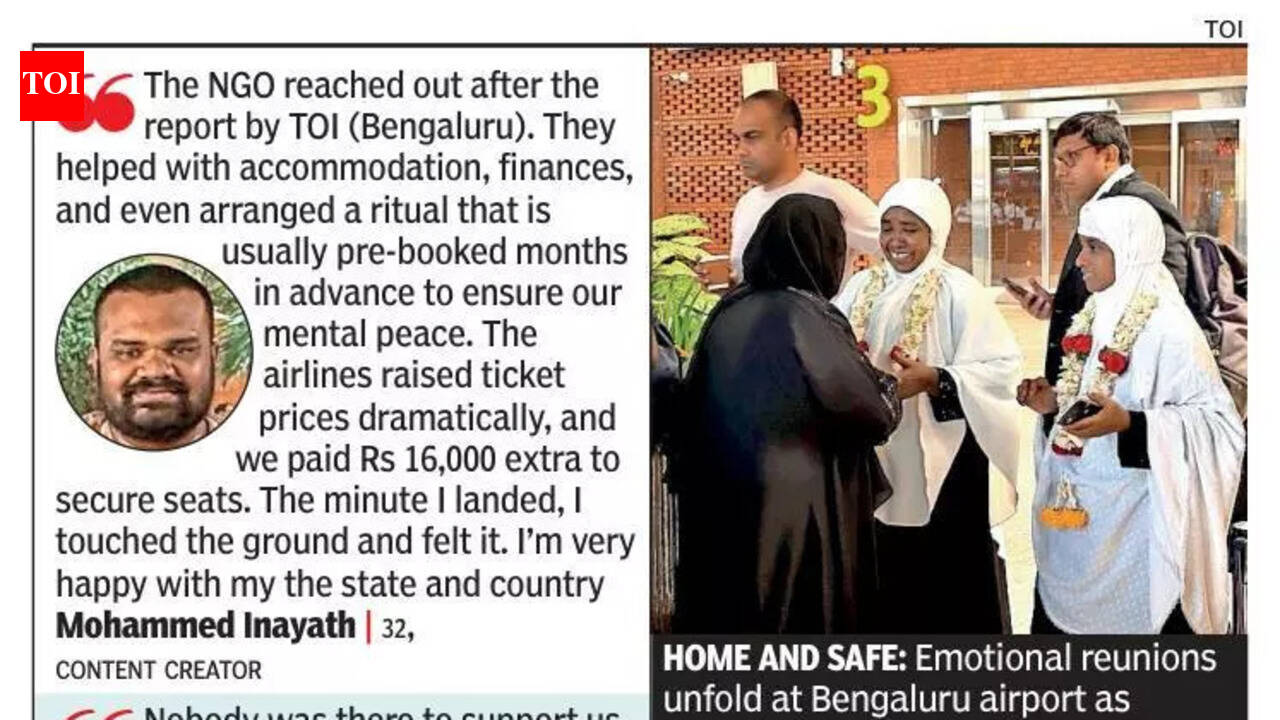 Week-long Saudi ordeal ends as Umrah pilgrims return to Bengaluru