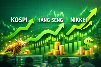 Asian stocks today: Kospi jumps 6%, Nikkei up 1,600 points; markets rally as oil prices relax