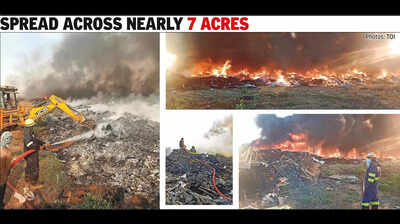 Fire breaks out at illegal scrap yard, MCM seeks FIR against plot owner, ₹50L fine on industries