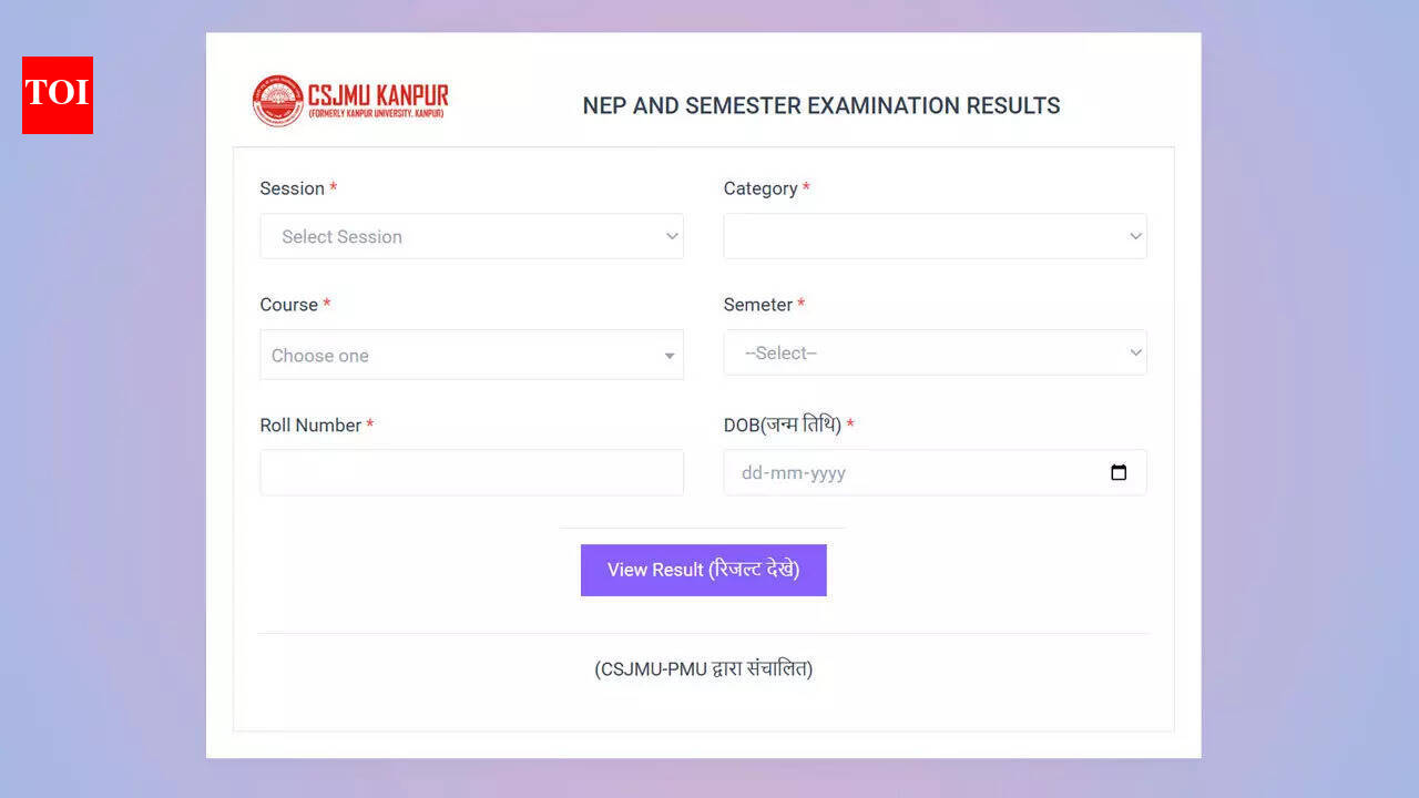 CSJMU declares NEP odd semester results 2026 at csjmu.ac.in; colleges called to submit student application discrepancies