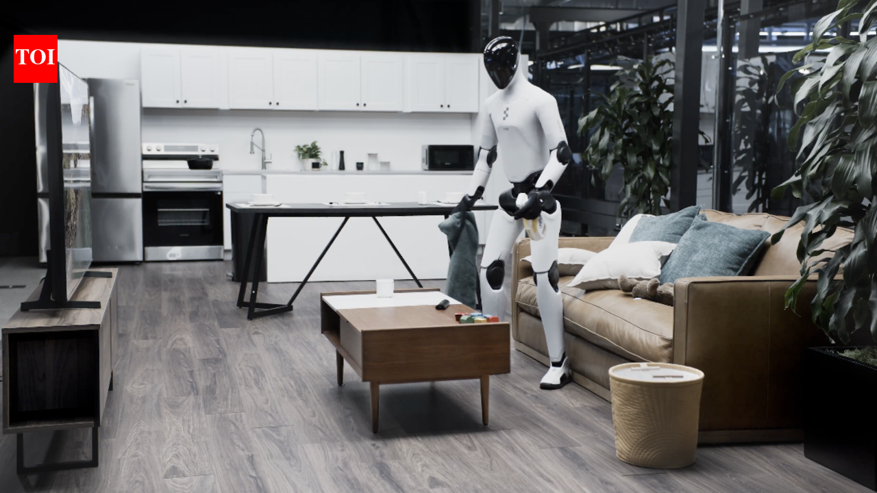 Elon Musk responds to video of Nvidia-backed humanoid robot cleaning living room