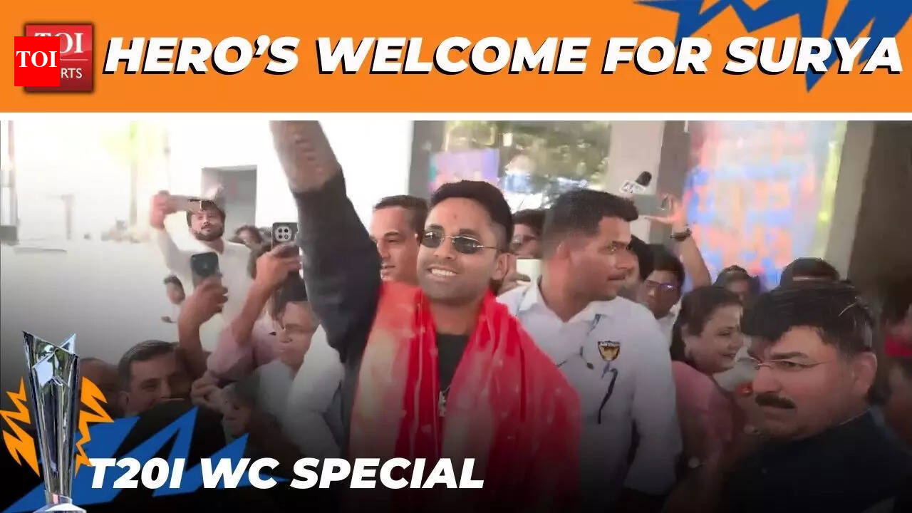 Suryakumar Yadav receives grand homecoming after India’s T20 World Cup win