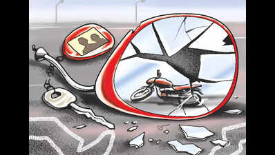 Bihar biker run over by roadroller