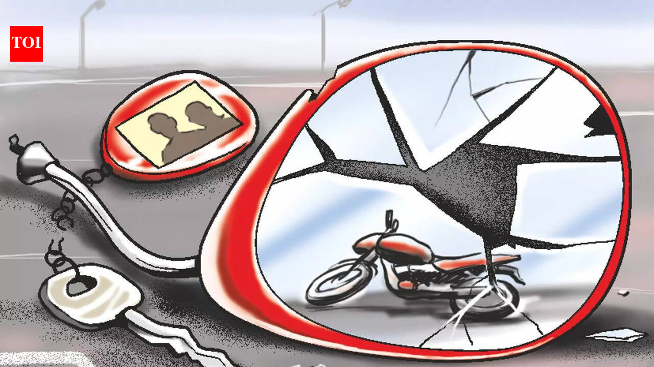 Bihar biker run over by roadroller