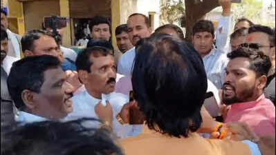 UBT’s Danve grabs BJP candidate by collar amid ruckus over panchayat samiti chief poll in Sambhajinagar