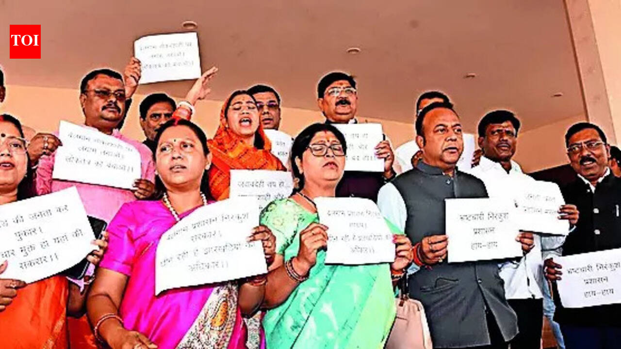 Ajsu-P MLA marshalled out for unruly behaviour