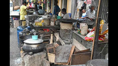 Small eateries going back to primitive methods