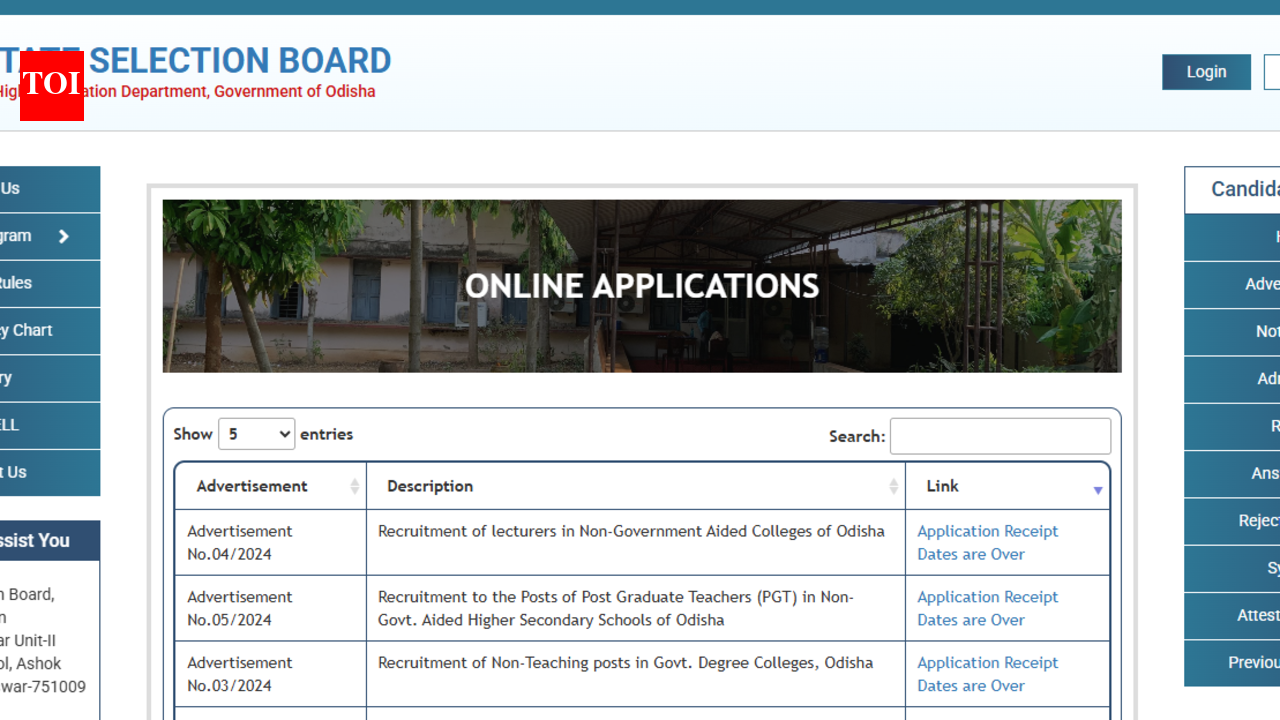 Odisha SSB recruitment 2026: Applications begin for 883 junior assistant and clerk posts at ssbodisha.ac.in