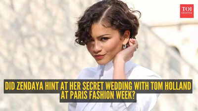 Did Zendaya hint at her secret wedding with Tom Holland at Paris Fashion Week?