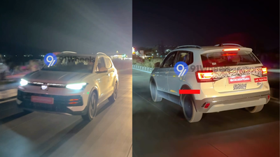 2026 वोक्सवैगन ताइगुन फेसलिफ्ट को परीक्षण के दौरान देखा गया: ये बदलाव हुए