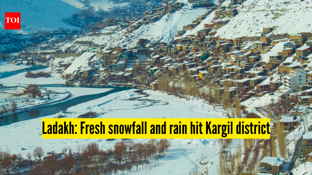 Ladakh: Fresh snowfall and rain hit Kargil district; traffic disrupted on Srinagar–Leh highway