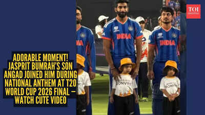 Adorable moment! Jasprit Bumrah’s son Angad joined him during national anthem at T20 World Cup 2026 final — Watch cute video