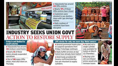 Hundreds of Vijayawada eateries suspend operations over cooking gas shortage