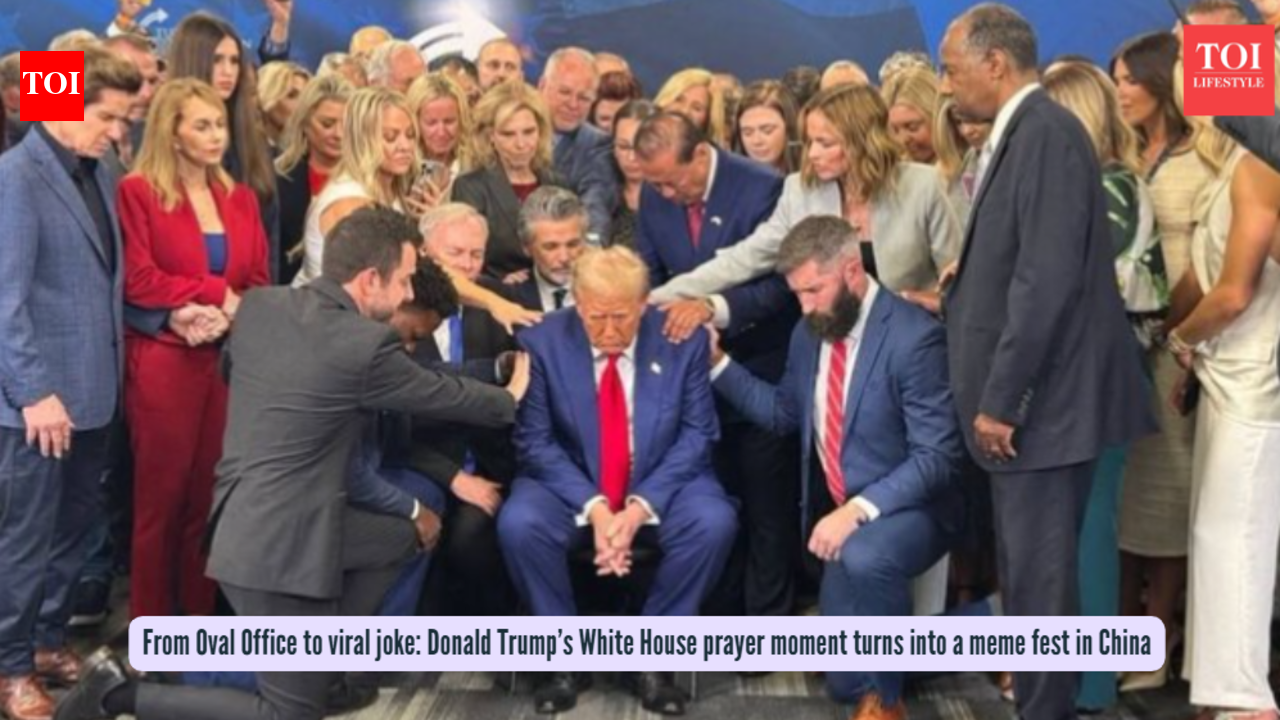 From Oval Office to viral joke: Donald Trump’s White House prayer moment turns into a meme fest in China