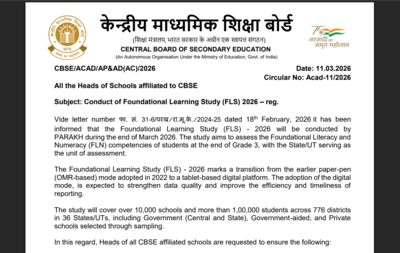 CBSE mobilises schools for nationwide foundational learning audit as PARAKH rolls out digital Grade 3 assessment in March 2026