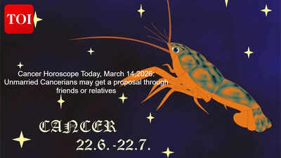 Cancer Horoscope Today, March 14,2026: Unmarried Cancerians may get a proposal through friends or relatives
