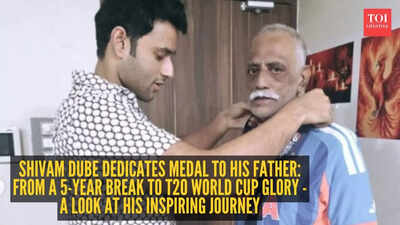 Shivam Dube dedicates medal to his father: From a 5-year break to T20 World Cup glory - A look at his inspiring journey