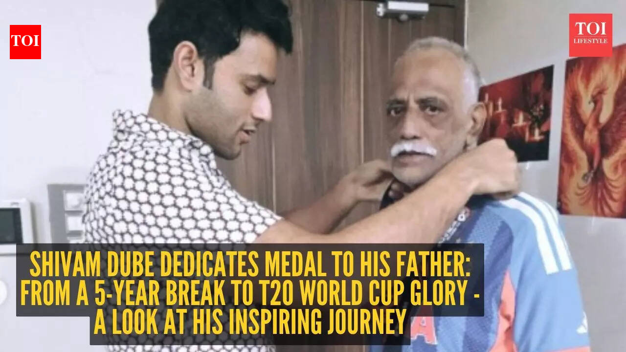 Shivam Dube dedicates medal to his father: From a 5-year break to T20 World Cup glory - A look at his inspiring journey