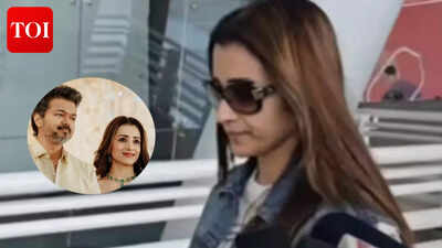 Trisha avoids answering question about Vijay as she gets spotted at the airport, video goes viral