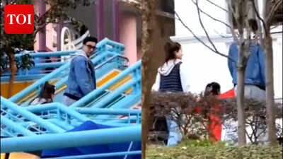 Ranbir Kapoor and Alia Bhatt SPOTTED in Hong Kong with daughter Raha ahead of actress' birthday - WATCH
