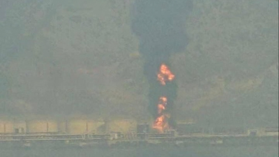 Iran strike on UAE's Fujairah port oil terminal triggers huge fire