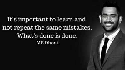  “It's important to learn and not repeat the same mistakes. what's done is done"