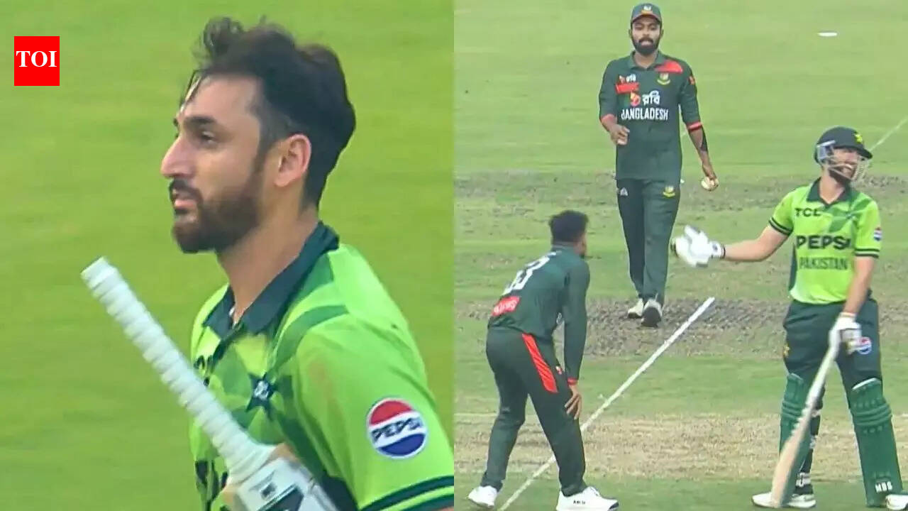 PAK vs BAN: Salman Ali Agha reprimanded after controversial run-out in 2nd ODI | Cricket News – The Times of India