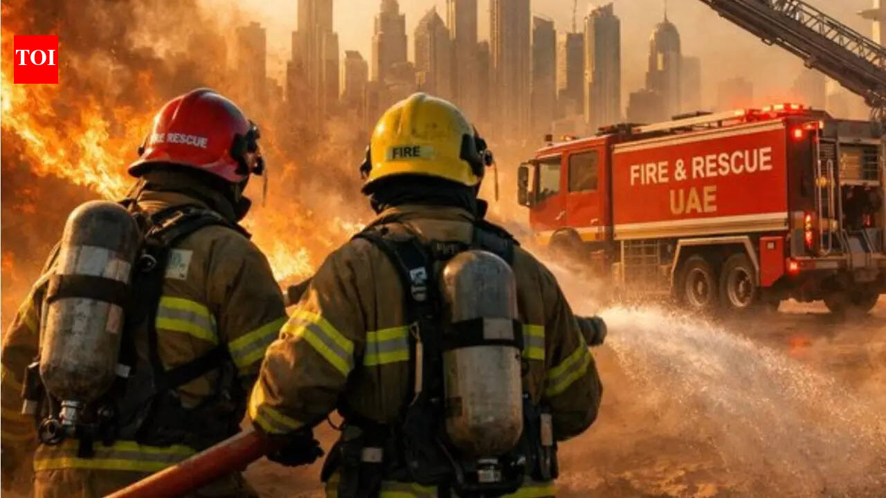 Emergency in Abu Dhabi: Fire breaks out at Al Mushrif construction site, police and civil defence rush in